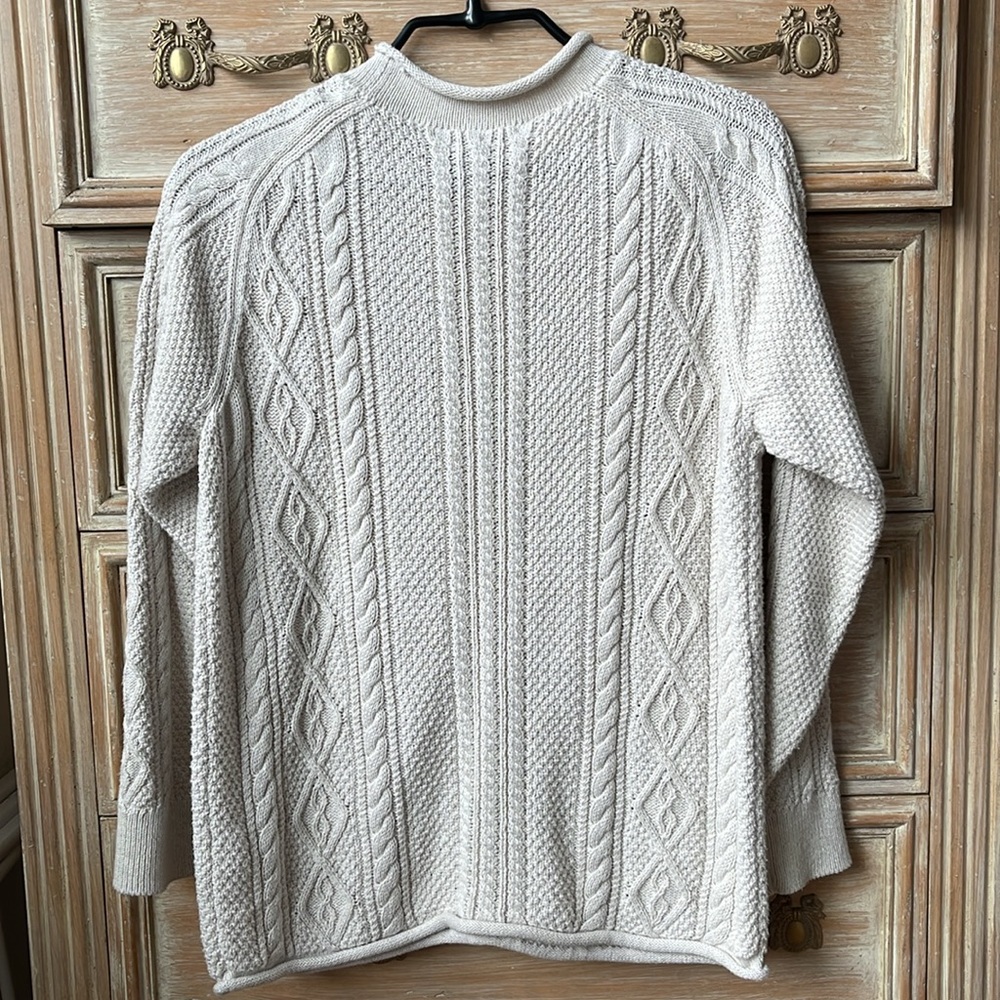 CABLE-KNIT ROLLNECK SWEATER - Picture 8 of 9